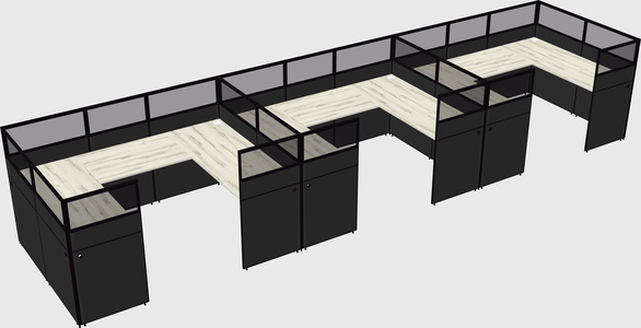 U-shaped cubicle