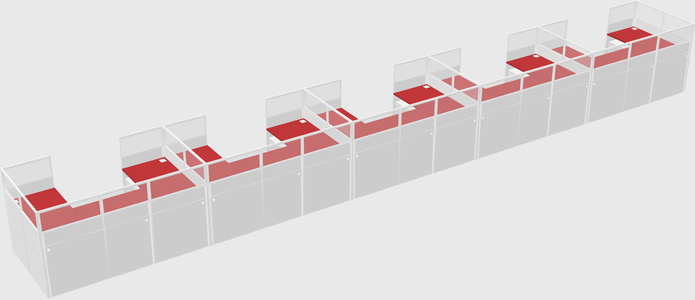 Cabine en u