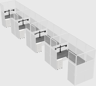 U-shaped cubicle