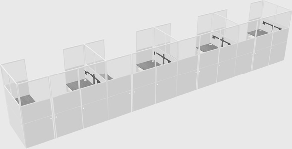 U-shaped cubicle