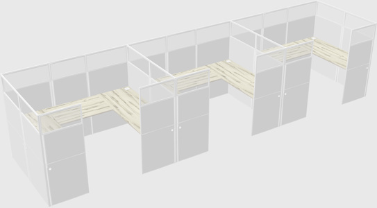U-shaped cubicle