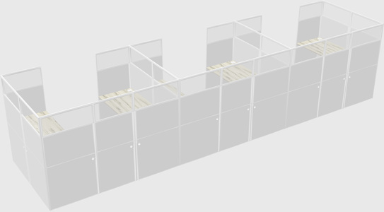 U-shaped cubicle