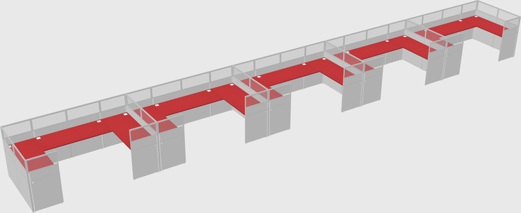 U-shaped cubicle