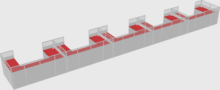 U-shaped cubicle