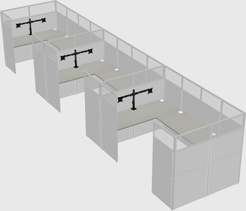 U-shaped cubicle