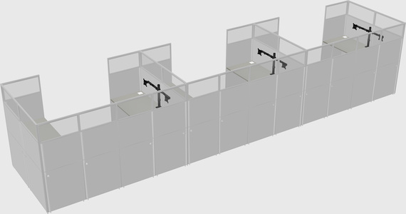 U-shaped cubicle