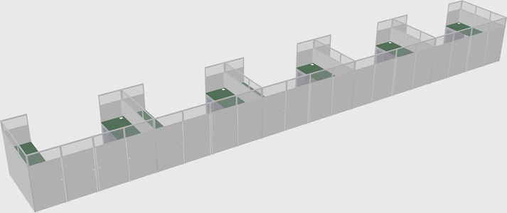 U-shaped cubicle