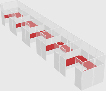 U-shaped cubicle