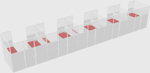 U-shaped cubicle