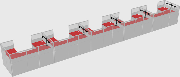 Cabine en u
