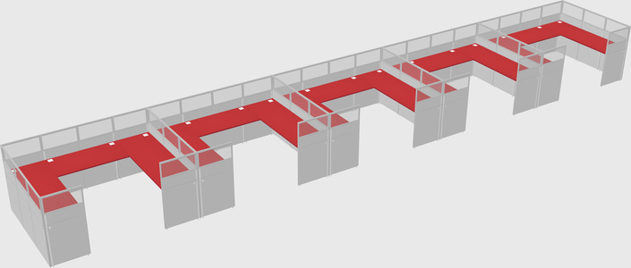 U-shaped cubicle