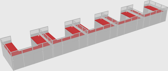 U-shaped cubicle
