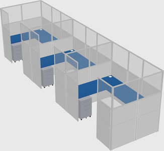 U-shaped cubicle