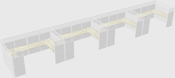 U-shaped cubicle