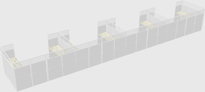 U-shaped cubicle