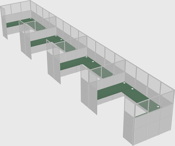 U-shaped cubicle