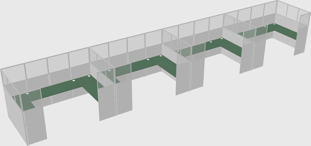 U-shaped cubicle
