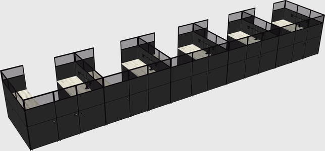 U-shaped cubicle
