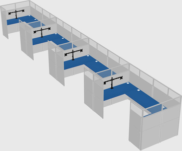 U-shaped cubicle