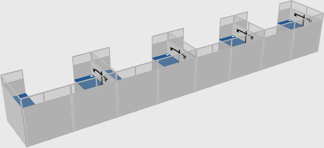 U-shaped cubicle