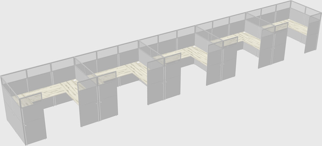 U-shaped cubicle