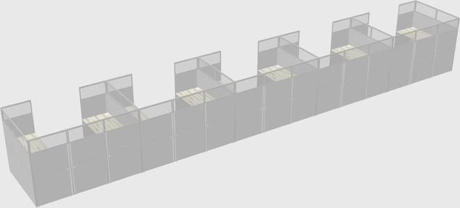 U-shaped cubicle