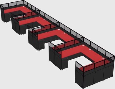 U-shaped cubicle