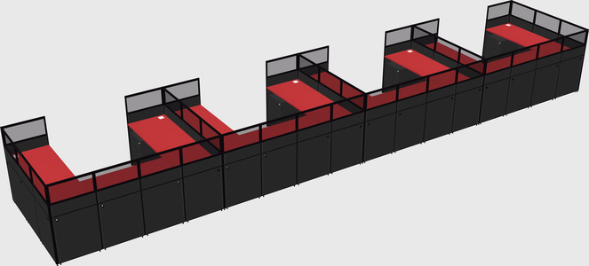 U-shaped cubicle