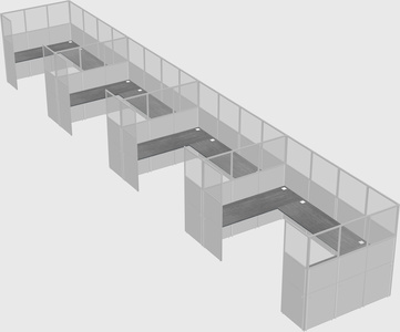 U-shaped cubicle