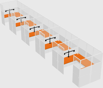 U-shaped cubicle