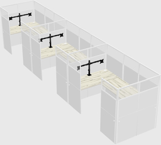 U-shaped cubicle