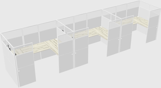 U-shaped cubicle