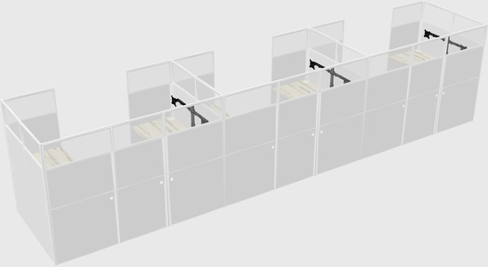 U-shaped cubicle