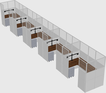 U-shaped cubicle