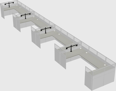 U-shaped cubicle