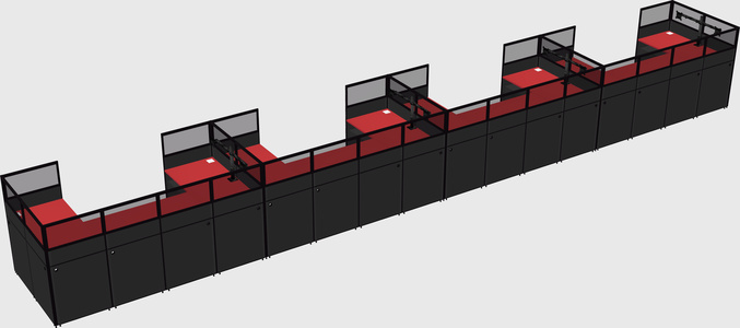 U-shaped cubicle
