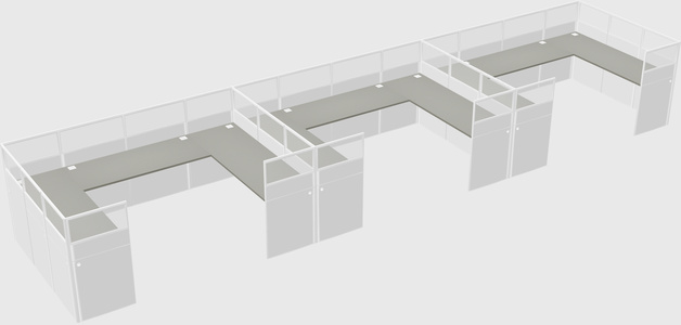 U-shaped cubicle