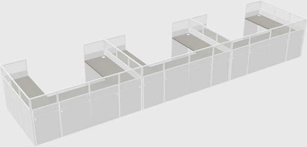 U-shaped cubicle