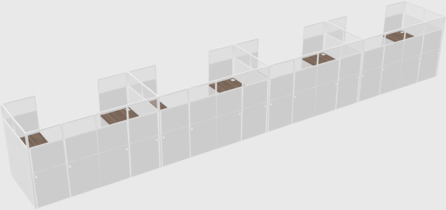 U-shaped cubicle