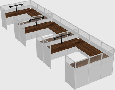 U-shaped cubicle