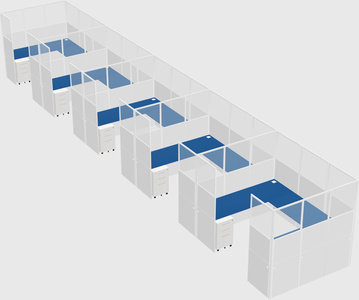 U-shaped cubicle