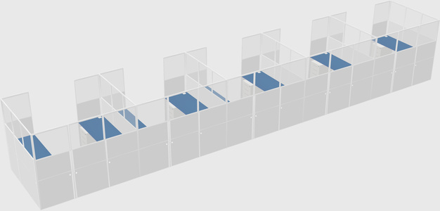 U-shaped cubicle