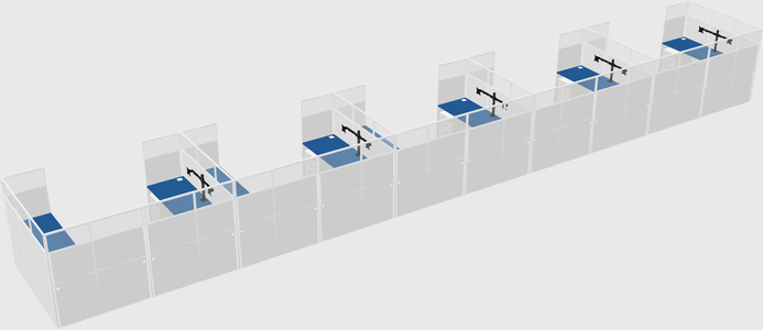 U-shaped cubicle