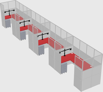 U-shaped cubicle