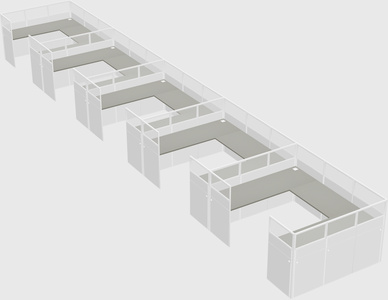 U-shaped cubicle