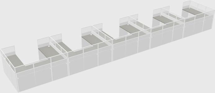 U-shaped cubicle
