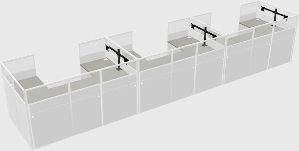 U-shaped cubicle