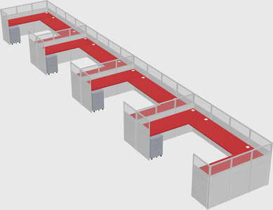 U-shaped cubicle