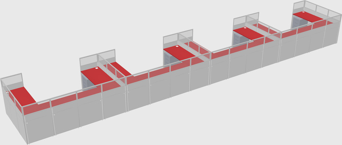 U-shaped cubicle