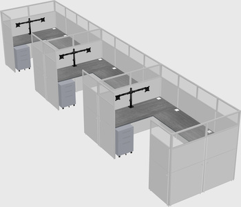 U-shaped cubicle